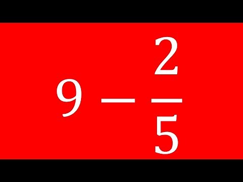 How to subtract fraction from a whole number | Subtracting mixed number from a whole number