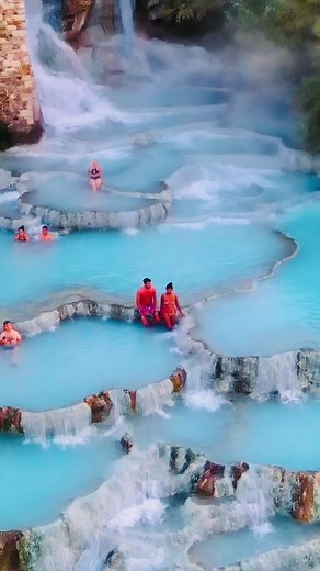 26K views · 1.5K reactions | The Saturnia thermal hot springs are one of Italy's best-kept secrets and an absolute must do in Italy. A collection of silk blue water springs on different levels that are heated by the nearby volcano. #saturniahotsprings #tuscany #italy #hotspring #beautifuldestinations #travel | zelletravel | Facebook