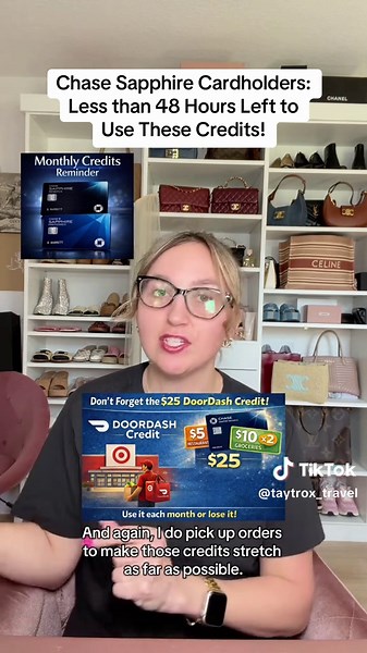 Drop Chase in the comments for a monthly checklist! Chase Sapphire cardholders, don’t miss this. Some of your monthly Chase Sapphire Preferred & Reserve credits reset in less than 48 hours. If you don’t use them, they’re gone. This is your end-of-month reminder so you don’t leave free money on the table. #chase #chasesapphire