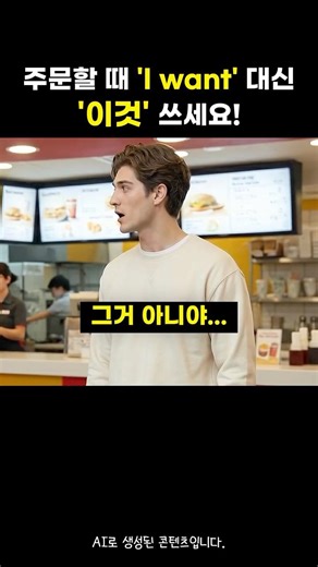 영어로 주문할 때 쓰는 정중한 표현 3가지 🍔 #영어회화 #여행영어