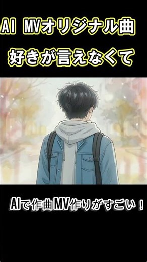 【AI MVオリジナル曲】 好きが言えなくて(I Can't Say I Love You) MV 曲J-POP 調/演奏60ｓ？#shorts #aiオリジナル曲