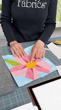 Foundation Paper Piecing Series 4 - May is a pretty full-bloom flower block in cheerful colors!