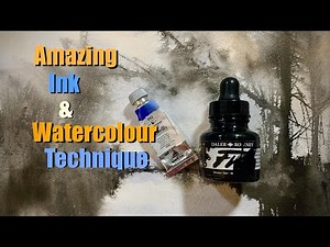 Wet Into Wet Ink & Watercolour - Abstract Landscape Painting