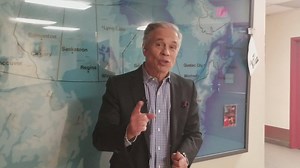 Sorry for the technical difficulties but Mike has got your weather details in front of Bill Matheson's weather board! | Global Edmonton