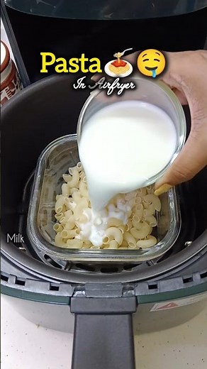 Airfryer Mac N Cheese 🍝😋 Better than regular pasta🥰 #airfryerrecipes #onepotmeal