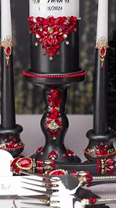 Red Black Wedding Champagne Glasses, Gold Black Red Wedding Flutes, Black Red Wedding Glasses, Black Gold Red Cake Knife, Black Red Decor - Etsy