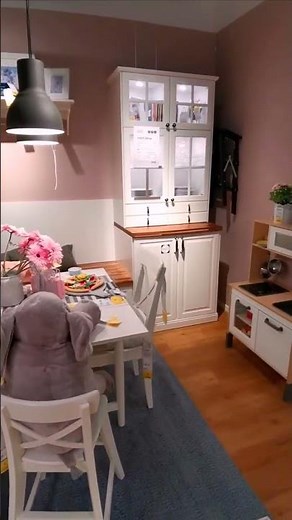 Large IKEA BODBYN White Kitchen with PINNARP Countertop