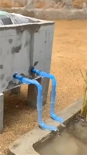 HOW TO MAKE MINI WATER PUMP | CONCRETE WATER TANK AND IRRIGATION SYSTEM 🌱 #shorts