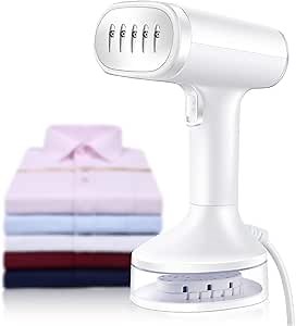 Handheld Steamer for Clothes, 1200W Portable Travel Garment Steamer with Steam Pump System, Powerful Fabric Wrinkle Remover with Detachable Water Tank, 25s Fast Heat-Up, Auto Off Protection