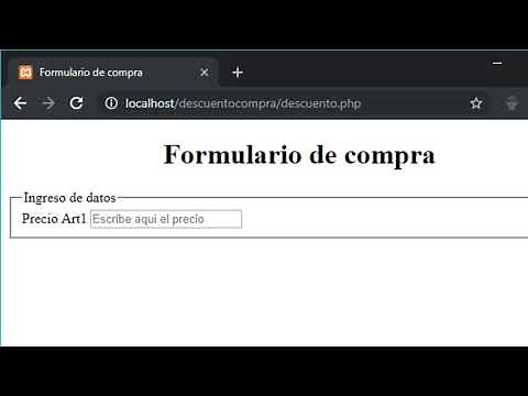 Formulario de compra básico PHP