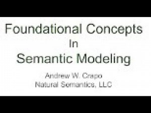 Introduction to Foundational Concepts in Semantic Modeling
