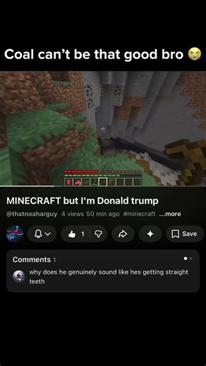 Coal can’t be that good bro #minecraft