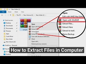Extract option not showing in computer | How to solve file extract option| Zip files extract| WinRAR