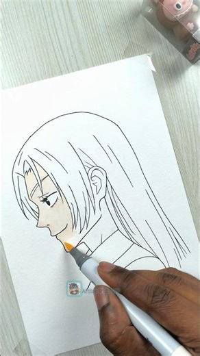 Copic Marker Skin Tone Tutorial Drawing Yuki ✨ #short #copicmarkers #arttutorial