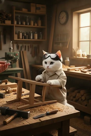 sad cat animated short film #cat #ai