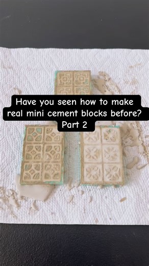 Part 2 of making REAL miniature cement blocks! Here’s how they turn out after curing! Popping out the blocks is just like getting ice cubes but more satisfying! Come make some of your own mini cement blocks and bricks, check out the shop for a wide selection of different kinds of mini molds! #miniconstruction #scalemodel #crafttok #satisfying #miniatureworld | Acacia Grove | Facebook