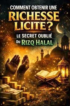 COMMENT OBTENIR UNE RICHESSE LICITE ? LE SECRET OUBLIÉ DU RIZQ HALAL