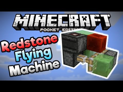 REDSTONE FLYING MACHINE in MCPE! - Simple Redstone Build - Minecraft PE (Pocket Edition)