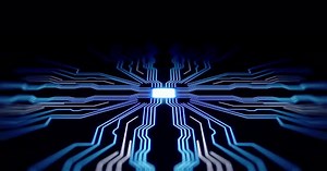 Robot Hand, Touching Screen Finger Activates AI