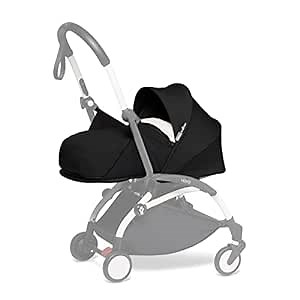 BABYZEN YOYO 0+ Newborn Pack, Black - Includes Mattress, Canopy, Head Support & Foot Cover - Requires YOYO2 Frame (Sold Separately)