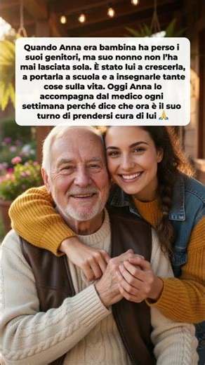 Il nonno che l’ha cresciuta con amore