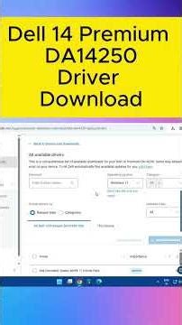 Dell 14 Premium DA14250 Driver Download & Install | Windows 10/11