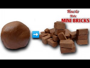 How to make miniature bricks || Easy make mini bricks from clay || Bricks from clay