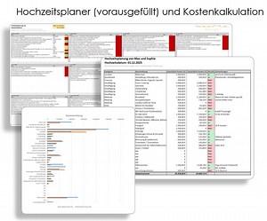 Digital Wedding Planner Excel Template | German | Wedding Planning To-do List | Download Checklist | Wedding Planner | DIY Wedding - Etsy Canada