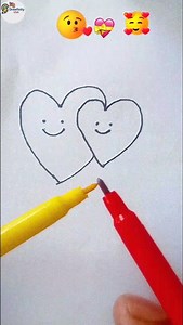 Cute Love Drawing ❤️ Easy Heart Art That Will Melt Your Heart | #Shorts