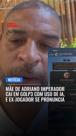 Viral Agora | O Portal das Notícias Virais on Instagram: "Irritado após a mãe ser vítima de um g0lp3, o ex-jogador Adriano Imperador usou as redes sociais para alertar seguidores e mandar um recado ao responsável pelo cr1me. Segundo ele, Rosilda, sua mãe, perdeu cerca de R$ 15 mil em um g0lp3 aplicado pelo WhatsApp. De acordo com Adriano, o cr1m1n0so se passou por ele ao entrar em contato com pessoas próximas da família, aproveitando a relação de confiança para pedir transferências bancárias, pr