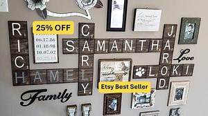 Carved Scrabble Wall Tiles: Family Name Art - Etsy