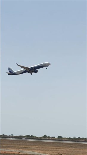 indigo aeroplane take off in smooth condition