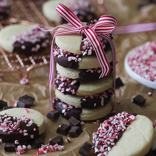 Chocolate Peppermint Sugar Cookies