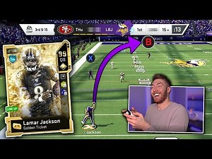 I threw this DOT with Golden Ticket Lamar Jackson -- Madden 20 Ultimate Team Gameplay