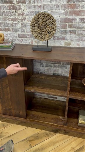 Check out this custom ordered Maine barn wood record console that just rolled out of the wood shop 😍 If you have been dreaming of a custom piece for your home, reach out we would love to help make that dream a reality. | Barn Boards and More