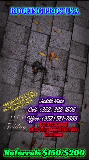 Roofing Pros USA 🇺🇸💙 and that's right Roof with the Pros and we keep it Rolling Rolling until we get it fixed and approved for our clients, Free Inspection Free Estimates, Service for all Florida. Office number at (352) 581-7333 or my cell phone number at (352)362-1505 24/7 #fyppppppppppppppppppppppp #roofinglife #roofingprosusa💙 #roofingexperts #storms