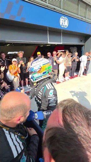 Chased down the podium, earned the congrats 🙌 #f1 #mercedes #kimiantonelli