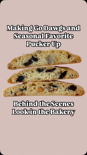 Inside the Bakery: From Dough to Delicious! 😋✨ Here we’re mixing up two fan favorites—Go Dawgs (cranberries, white chocolate, and pecans) and limited time Pucker Up (lemon, limoncello, and almonds)! 🫶🏼 From the first mix to the final bake, every batch is made with love, tradition, and a little bit of fun. Watch as these beauties come to life! 🎥 🍿 💖🍪 #biscotti #italian #cookies #smallbusiness #dayinthelife | Bellanini Biscotti