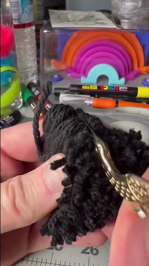 Making a soot sprite from Spirited Away. #diycrafts #spiritedaway #tutorial #shorts