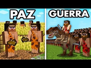 100 Jugadores Simularan una Civilización del Jurásico en Minecraft...
