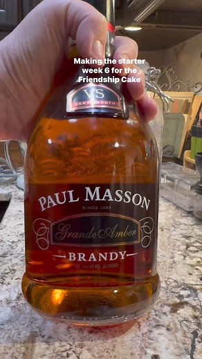 Making the starter week six for the friendship cake. Also known as the boozy fruitcake. recipe in the comments. | PastTimecook