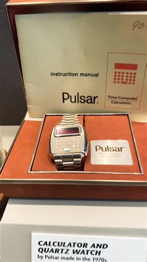 PULSAR TIME COMPUTER CALCULATOR 70’s Quartz Watch Battery Power LED Light Emitting Diode RED Display