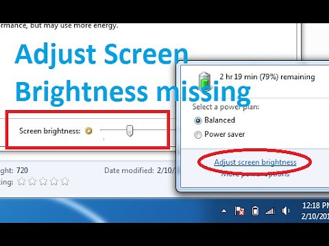How to fix 'Adjust Screen brightness' not showing up in Windows 7 / Screen Brightness slider missing