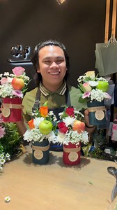 184K views · 3.3K reactions | Simple DIY base for today’s occasion ☺️❤️ Accented with fresh apples  and a touch of flowers—effortless charm! ❣️ #diy #apple #flowerstagram #touchbyolga #SaudiFlorist #fypシ゚ #reelschallengereelschallenge #followerseveryonehighlights #freshflowers #flowerarrangement #Mawlid | Arjay Laquindanum | Facebook