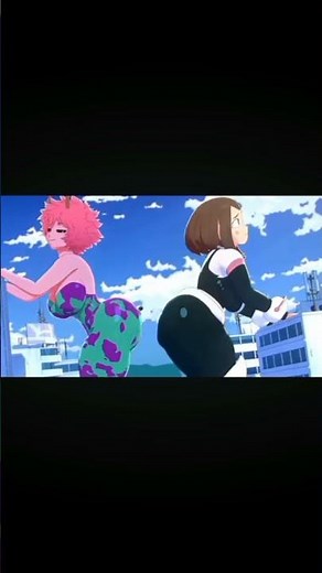 Mina and Uraraka buttcrush