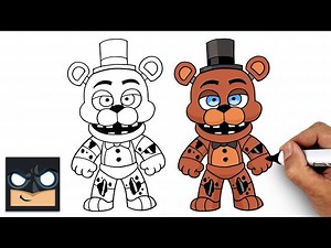 How To Draw Withered Freddy | Five Nights at Freddy's - Videos For Kids