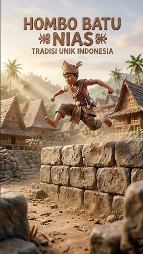 Nias Stone Jumping Tradition (Hombo Batu), a test of courage and maturity from Indonesian culture...
