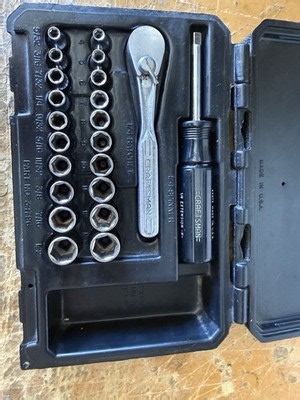 Craftsman USA 1/4” Drive Socket Set 21 Pc G Series SAE Metric w/ Case | eBay
