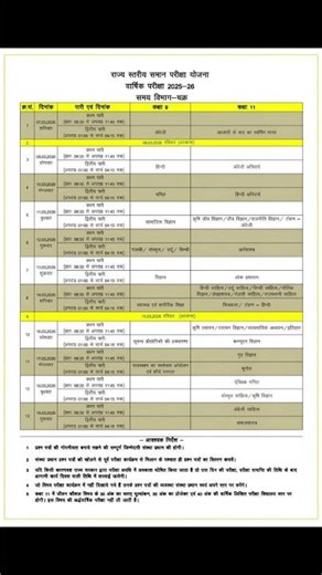 राजस्थान बोर्ड कक्षा 9 और 11 वार्षिक परीक्षा टाइम टेबल 2026/महक क्लासेज/mahakclasses#rajasthanboard