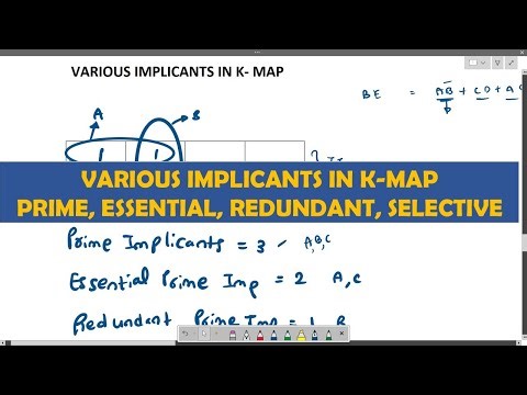 Various implicants in K map | prime implicants in k map | digital electronics